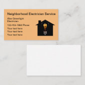 電気ユニーク工モダン士名刺 名刺 (正面/裏面)