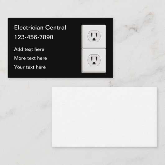 電気ユニーク技師新名刺 名刺 (正面/裏面)