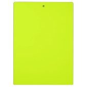 電気ライム無地の無地 クリップボード (裏面)
