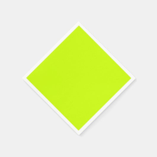 電気ライム無地の色 スタンダードカクテルナプキン (角)