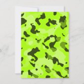 電気ライム迷彩柄;カモフラージュ;チョークルック 招待状 (裏面)