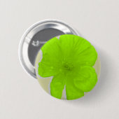 電気ライム/ポップアートの花 缶バッジ (正面&裏面)