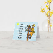 電気ラインマン全天気予報カード カード (黄色い花)