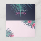 電気ラブネオンピンク熱帯レトロ食品ラベル プレイスカード (外部開封)