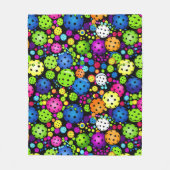 電気ラリーのピックボール フリースブランケット (正面)