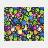 電気ラリーのピックボール フリースブランケット (正面(横))