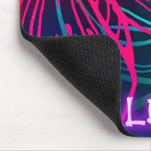 電気ルアウ(ハワイ式宴会)トロピカルナイトネオンアロハパラダイス マウスパッド (コーナー)