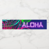 電気ルアウ（ハワイ式宴会）トロピカルナイトネオンアロハパーティー ペットボトルラベル (シングルラベル)