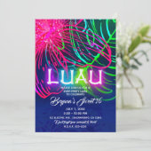 電気ルアウ(ハワイ式宴会)トロピカルナイトネオンアロハパーティー 招待状 (スタンド正面)