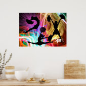 電気レーザーショーのチアリーダー ポスター (キッチン)