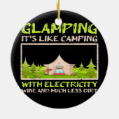 電気ワインダートキャンプでグランピングキャンプ セラミックオーナメント (裏面)