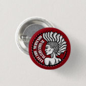 電気人魚の国際的な赤いボタン 缶バッジ (正面&裏面)