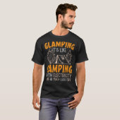 電気付きキャンプのようなグランピング キャンパー Tシャツ (正面フル)