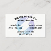 電気会社-電気技師-ボルト 名刺 (裏面)