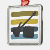 電気低音のクリスマスのオーナメント メタルオーナメント (左)