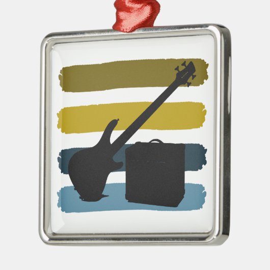 電気低音のクリスマスのオーナメント メタルオーナメント (左)