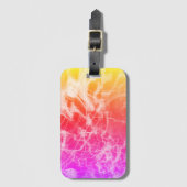 電気光線のグラデーション抽象 ラゲッジタグ (正面縦)