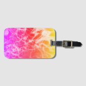 電気光線のグラデーション抽象 ラゲッジタグ (正面横)