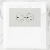 電気出口長方形ステッカー 長方形シール (バッグ)