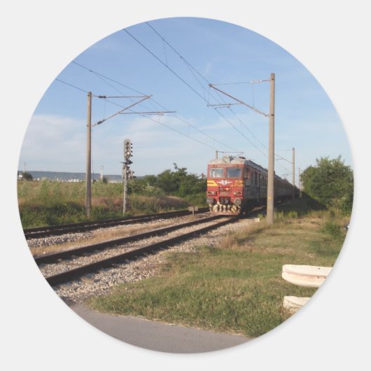 電気列車 ラウンドシール (正面)