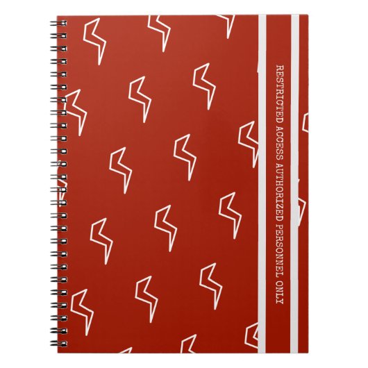 電気制限アクセス稲妻ボルト ノートブック (正面)