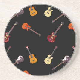 電気及びアコースティックギターのコラージュ コースター
