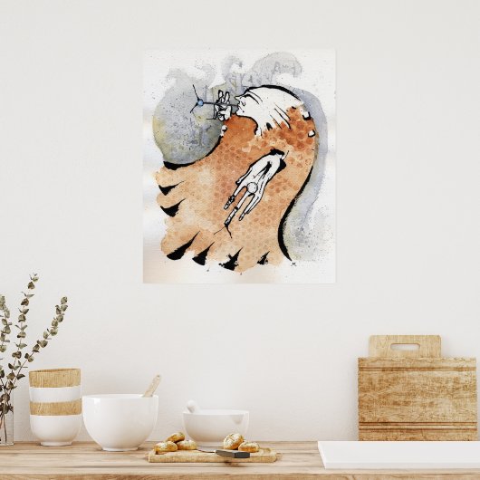 電気喫煙者 ポスター (キッチン)