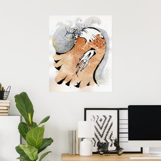 電気喫煙者 ポスター (ホームオフィス)