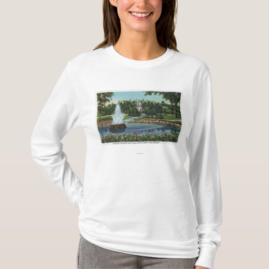 電気噴水および滝 Tシャツ (正面)