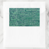 電気回路レイアウト 長方形シール (バッグ)