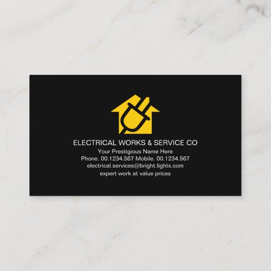 電気回路基板フレーム電気工事士サービス 名刺 (裏面)