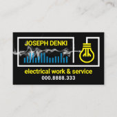 電気回路基板フレーム電気工事士サービス 名刺 (正面)