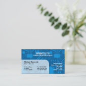 電気回路板青 名刺 (スタンド正面)