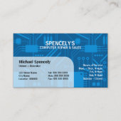 電気回路板青 名刺 (正面)