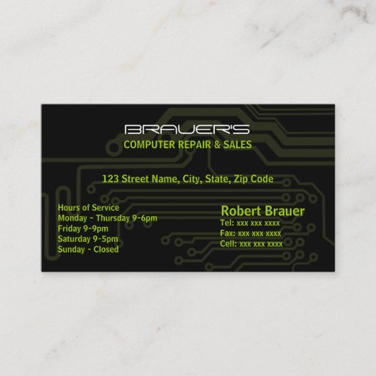 電気回路板 名刺 (正面)