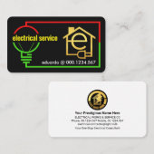 電気回路配線フレーム 名刺 (正面/裏面)