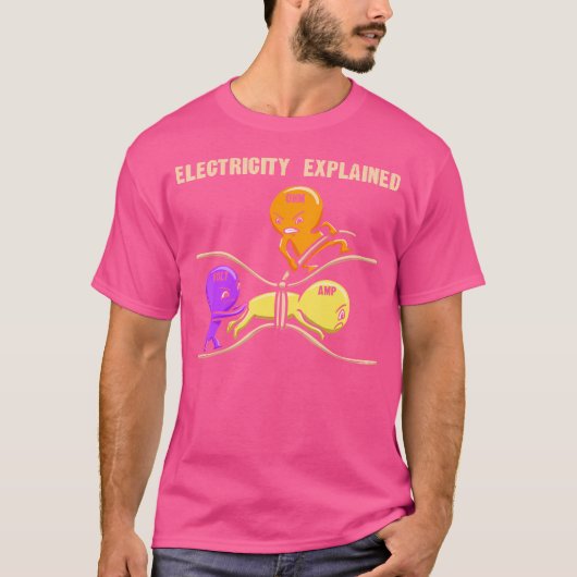 電気図の電力説明オーム・ワット Tシャツ (正面)