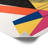 電気図形：抽象芸術幾何分解 ポスター (角)