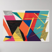 電気図形：抽象芸術幾何分解 ポスター (正面)