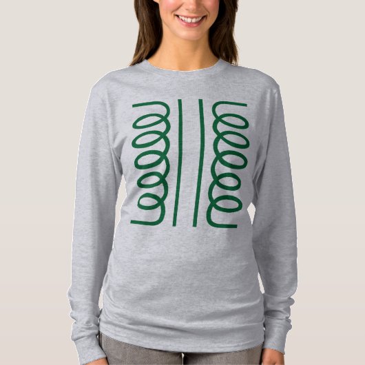 電気変圧器記号 Tシャツ (正面)