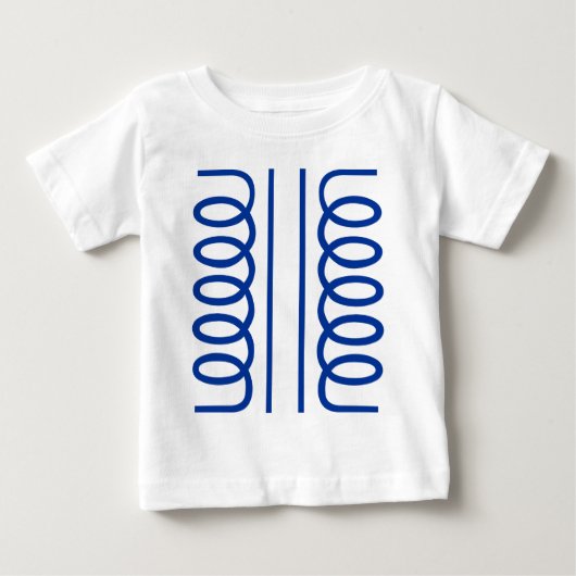 電気変圧器 ベビーTシャツ (正面)