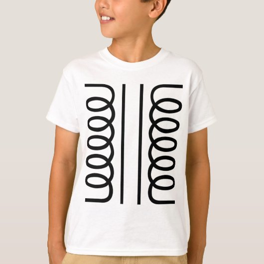 電気変圧器 – 黒 Tシャツ (正面)