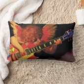 電気天使のギターの英雄のクッション ランバークッション (ブランケット)