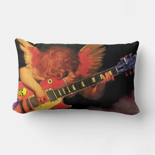 電気天使のギターの英雄のクッション ランバークッション (正面)