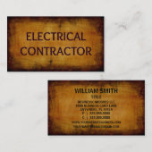 電気契約者アンティーク名刺 名刺 (正面/裏面)