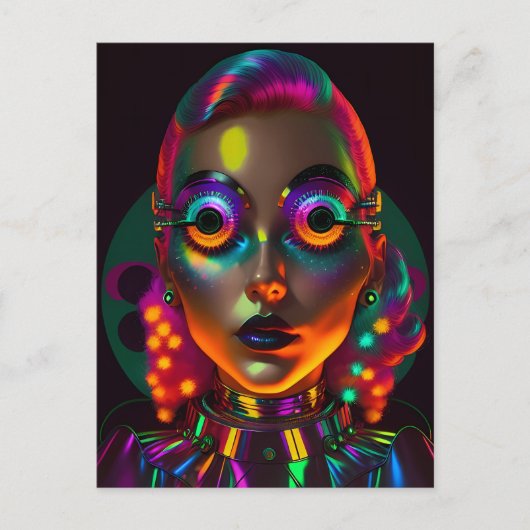 電気女 ポストカード (正面)