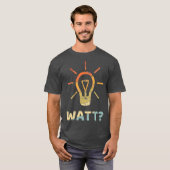 電気工おもしろい士マイスターヴィンテージ向けWATTギフト Tシャツ (正面フル)