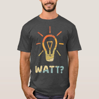 電気工おもしろい士マイスターヴィンテージ向けWATTギフト Tシャツ