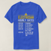 電気工おもしろい士時給ラインマンギフトfor El Tシャツ (デザイン正面)