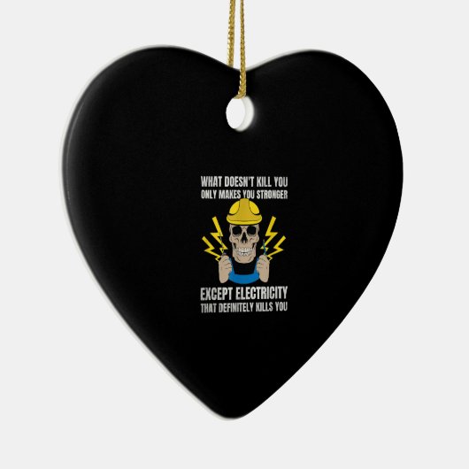 電気工おもしろい士贈与電気技術者 セラミックオーナメント (右)